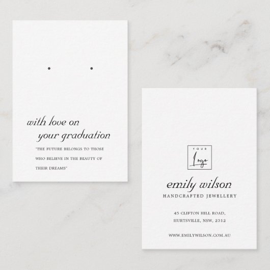 CARTE D'AFFICHAGE NOIR ET BLANC (Devant / Derrière)