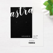 Carte d'affichage noir moderne Bold Calligraphy (Bureau)