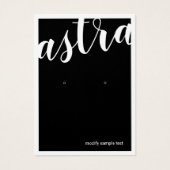 Carte d'affichage noir moderne Bold Calligraphy (Devant)