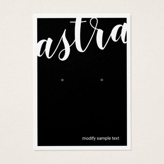 Carte d'affichage noir moderne Bold Calligraphy (Devant)