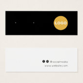 Carte d'affichage noir pour porte-bijoux (Devant & derrière)