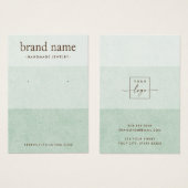 Carte d'affichage Ombre vert pâle (Devant & derrière)