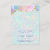 Carte d'affichage Opal Gemstone Pastel Collier d'o (Dos)