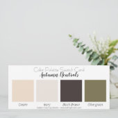 Carte d'affichage Palette de couleurs neutres d'au (Debout devant)