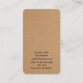 Carte d'affichage Papier d'artisanat - Boucles d'o (Dos)