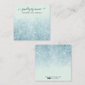 Carte d'affichage Parties scintillant bleue (Devant / Derrière)