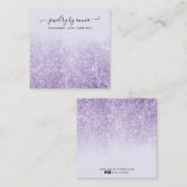 Carte d'affichage Parties scintillant violet (Devant / Derrière)