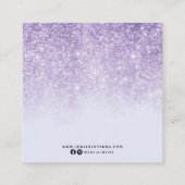 Carte d'affichage Parties scintillant violet (Dos)