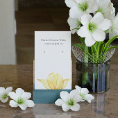 Carte d'affichage Pastel Jaune Fleur Bijoux