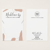 Carte d'affichage Pastel Pink Abstrait Collier (Devant & derrière)