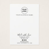 Carte d'affichage Pastel Pink Abstrait Collier (Dos)