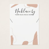 Carte d'affichage Pastel Pink Abstrait Collier (Devant)