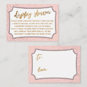 Carte d'affichage Pastel Pink & Gold Confetti (Devant / Derrière)