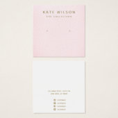 Carte d'affichage Pastel Pink Stud oreille (Devant & derrière)