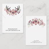 Carte d'affichage Pendentif du collier Floral Antl (Devant / Derrière)