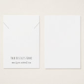 Carte d'affichage Pendentif simple écriture manusc (Devant & derrière)