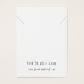 Carte d'affichage Pendentif simple écriture manusc (Devant)