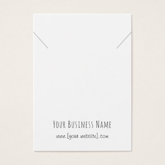 Carte d'affichage Pendentif simple écriture manusc (Devant)