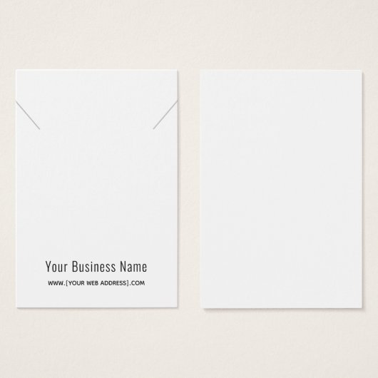 Carte d'affichage Pendentif simple et moderne (Devant & derrière)