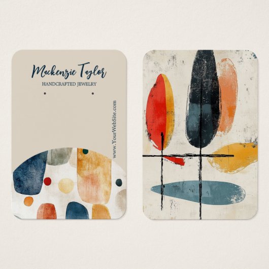 Carte d'affichage personnalisée Abstraite moderne (Devant & derrière)