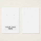 Carte d'affichage personnalisée blanche du logo in (Devant & derrière)