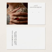 Carte d'affichage personnalisée du joaillier photo (Devant & derrière)