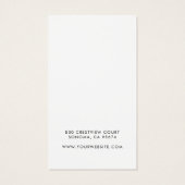 Carte d'affichage personnalisée du joaillier photo (Dos)