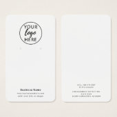 Carte d'affichage personnalisée du logo d'entrepri (Devant & derrière)