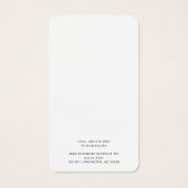 Carte d'affichage personnalisée du logo d'entrepri (Dos)