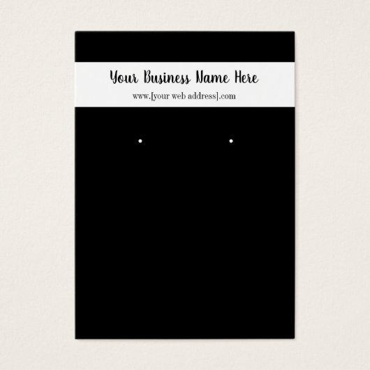 Carte d'affichage personnalisée en noir blanc simp (Devant)