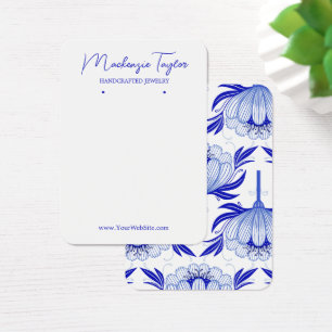 Carte d'affichage personnalisée Fleur bleue vintag