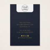 Carte d'affichage personnalisée Logo et collier de (Dos)