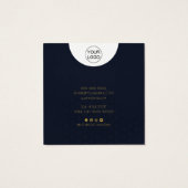 Carte d'affichage personnalisée Logo et collier de (Dos)