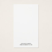 Carte d'affichage personnalisée minimaliste blanc  (Dos)