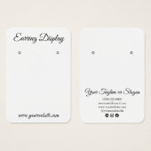 Carte d'affichage personnalisée moderne en noir et (Devant & derrière)