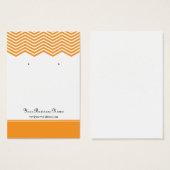 Carte d'affichage personnalisée Orange Chevron (Devant & derrière)