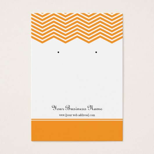 Carte d'affichage personnalisée Orange Chevron (Devant)