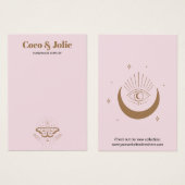 Carte d'affichage personnalisée pour le logo Boho  (Devant & derrière)