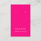 Carte d'affichage personnalisée rose chaud (Devant)