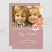 Carte d'affichage photo Star of David Hanoukka (Devant / Derrière)