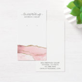 Carte d'affichage Pink Gold Agate Script (Bureau)