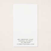 Carte d'affichage Pink Gold Agate Script (Dos)