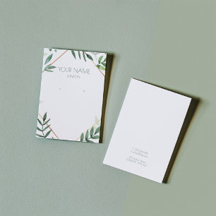 Carte d'affichage plante et or à la bordure