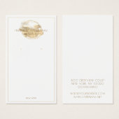 Carte d'affichage Platinum Gold Parties scintillan (Devant & derrière)