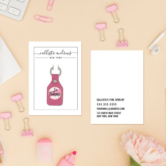 Carte d'affichage Porte - clé Curseur noir simple