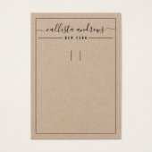 Carte d'affichage Porte - clé Cursive en papier Kr (Devant)