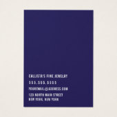 Carte d'affichage Porte - clé Cursive Florale Rose (Dos)