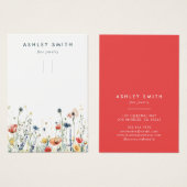 Carte d'affichage Porte - clé Fleur sauvage dynami (Devant & derrière)