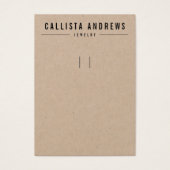 Carte d'affichage Porte - clé papier Kraft simple (Devant)