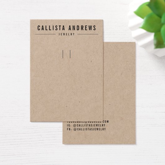 Carte d'affichage Porte - clé papier Kraft simple (Bureau)